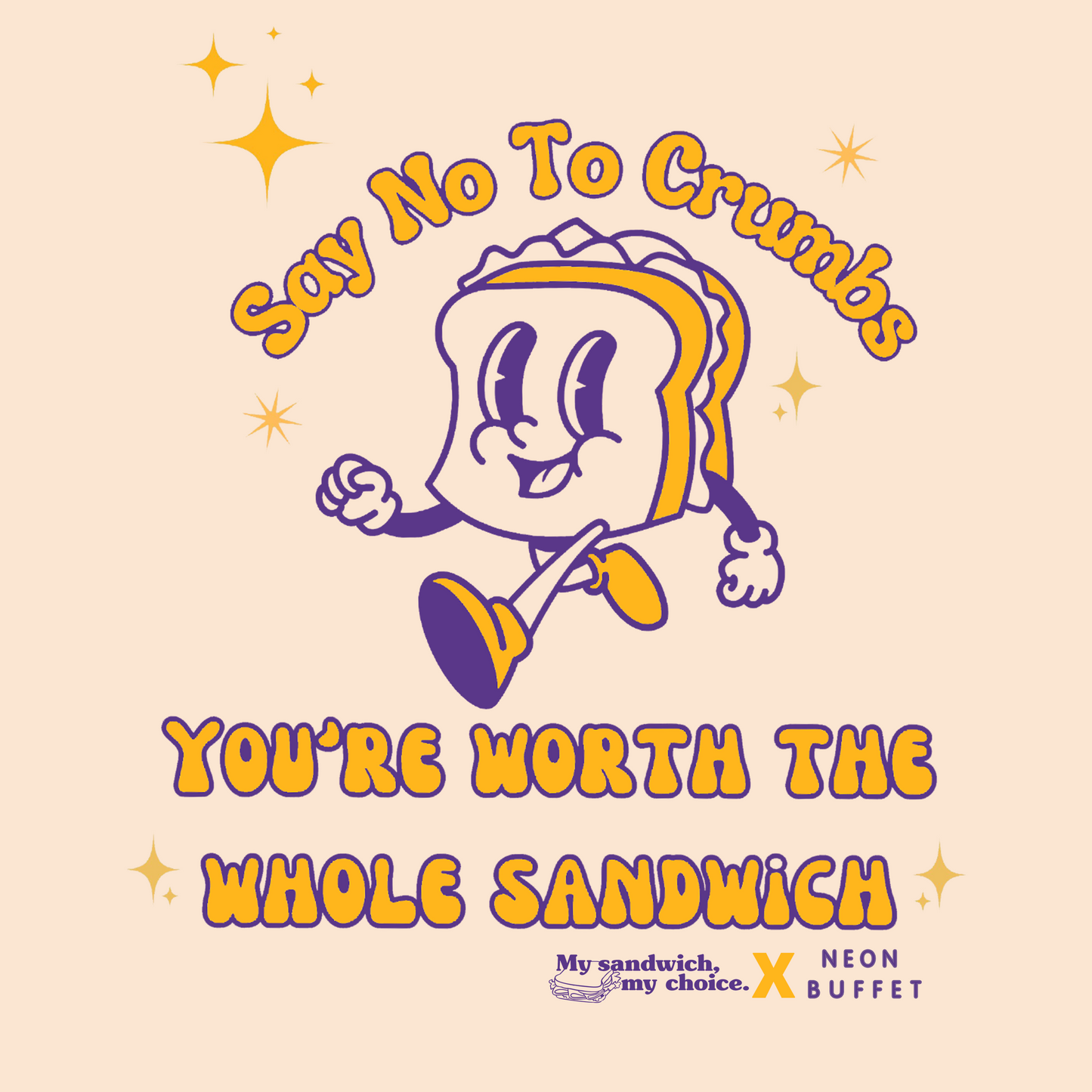 MSMC x Neon Buffet - Say No To Crumbs! Tote Bag